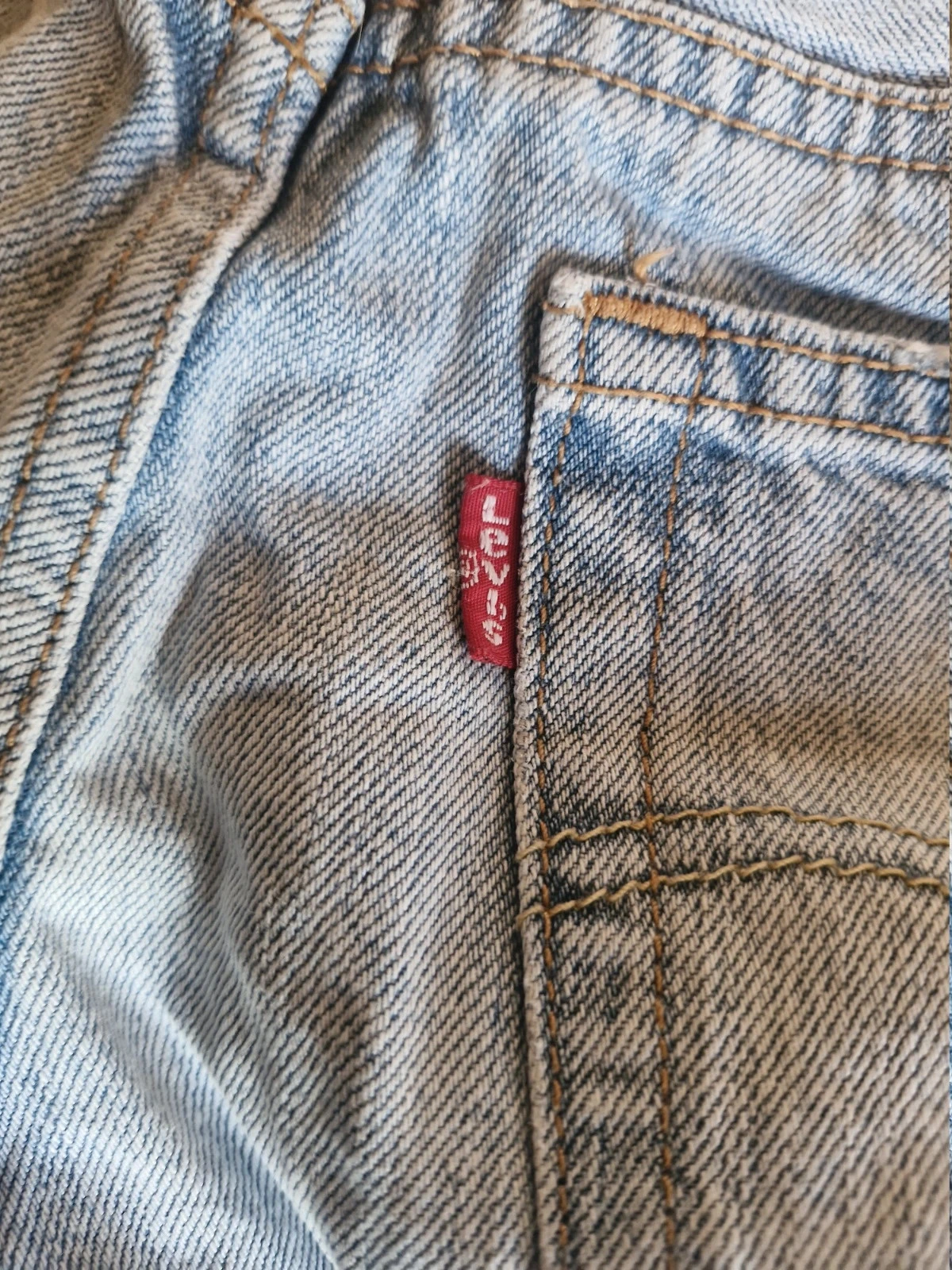 Short en jean Levi's 501 femme W25 lichtblauw gescheurd versleten lage taille – photo 4